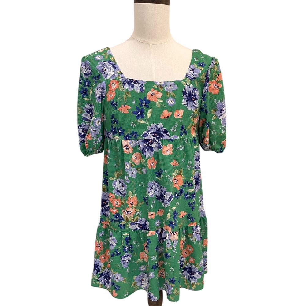 BCBG Paris Green Floral Dress